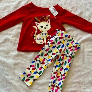NWT! The Children’s Place christmas kitty cat set